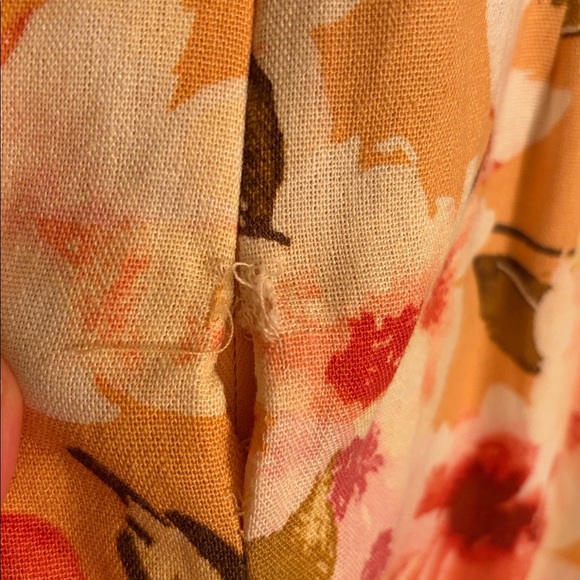 Moon River Backless Floral Dress - Orange, Pink, Cream - Picture 5 of 5